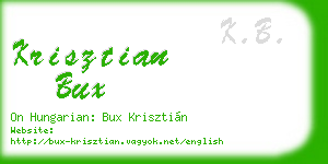 krisztian bux business card